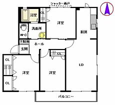 ウィステリアII A0201 ｜ 福岡県北九州市小倉北区熊本３丁目13-10（賃貸アパート3LDK・2階・66.16㎡） その2