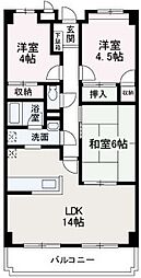 ヒルトップ朝霞台 3LDKの間取図画像