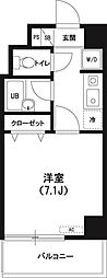 ヴィラクリヤマ 1Kの間取図画像