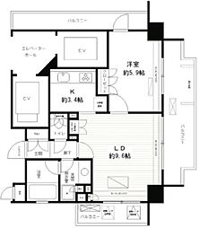 ヴィーナ・パルテール 10階1LDKの間取り