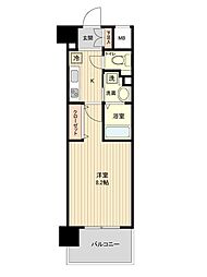 JR東北本線 東仙台駅 徒歩8分の賃貸マンション 6階1Kの間取り