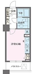 ドゥーエ横浜駅前 ワンルームの間取図画像