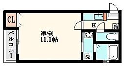 リブレア蘇我 1階1Kの間取り