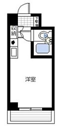パークノヴァ横浜弐番館 3階ワンルームの間取り