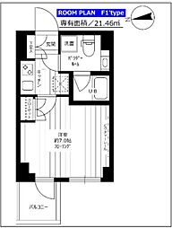 ステージグランデ府中東 1Kの間取図画像