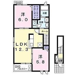 間取図画像 2LDK