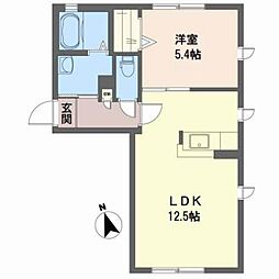 シャーメゾンラルゴ　Ｃ棟 1階1LDKの間取り