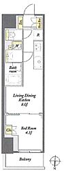 WORVE東京木場 1LDKの間取図画像