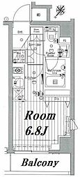 MAKESDESIGN横浜蒔田 1Kの間取図画像