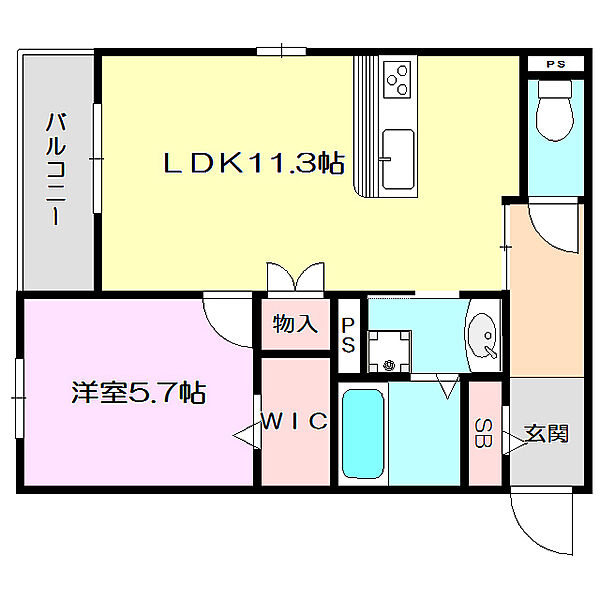 大阪府大阪市東淀川区小松４丁目(賃貸マンション1LDK・3階・44.79㎡)の写真 その2