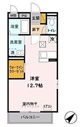 ラビネ和光 ワンルームの間取図画像