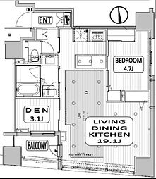 オープンレジデンシア南青山骨董通り 11階1SLDKの間取り