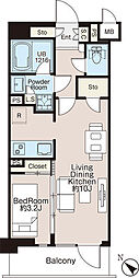 世田谷区三宿1丁目マンション 1LDKの間取図画像