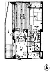 ルイシャトレ百草園ヒルズD棟 2LDKの間取図画像