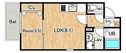 ジーメゾンさいたま見沼 1LDKの間取図画像