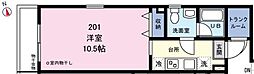 西武池袋線 東長崎駅 徒歩3分の賃貸マンション 2階1Kの間取り