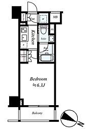 AXAS板橋本町3 1Kの間取図画像