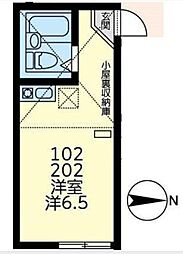 東門前ソレイユ ワンルームの間取図画像