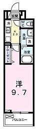 アクティーフ 1Kの間取図画像