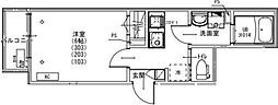 さいたま市北区日進町3丁目アパート 1Kの間取図画像