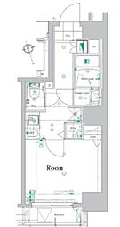 メイクスデザイン東新宿 9階1Kの間取り