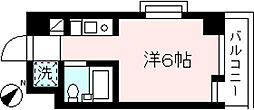 コートコア ワンルームの間取図画像
