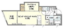 GrandeIkebukurohoncho 1SLDKの間取図画像