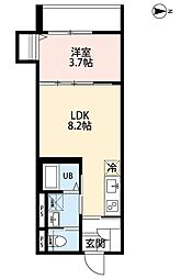 robot home 西大宮III 2階1LDKの間取り