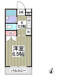 サキハウス 1Kの間取図画像