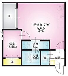 ＲＥＧＡＬＥＳＴ ＣＩＥＬ大和田 1階1LDKの間取り
