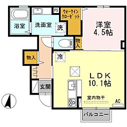 ウィットAR 1LDKの間取図画像