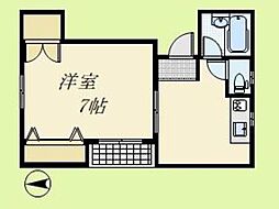 カタオカビル 1DKの間取図画像