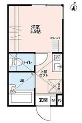 エーデル横浜戸部 ワンルームの間取図画像