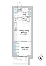 アビティグランデ砧 4階1LDKの間取り