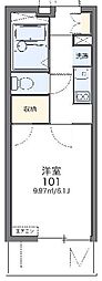 レオパレスアルタ殿町 1Kの間取図画像