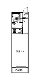 エスパシオジン ワンルームの間取図画像