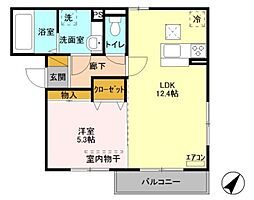 アイリス錦町 1LDKの間取図画像