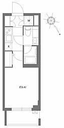 PREMIUMCUBE大崎 1Kの間取図画像