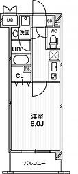 アーバンフラッツ八王子みなみ野 1Kの間取図画像