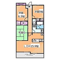 浅香山グリーンマンション  ｜ 大阪府堺市北区常磐町１丁（賃貸マンション3LDK・6階・73.92㎡） その2