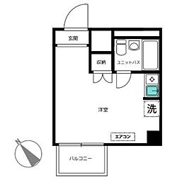 パピル吉祥寺 ワンルームの間取図画像