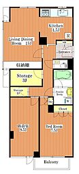 イースタンホームズ猿楽 2SLDKの間取図画像