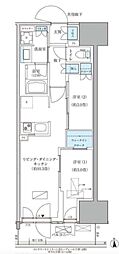 パークアクシス品川天王洲アイル 2LDKの間取図画像