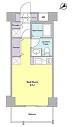 スタイリオ下丸子 2階ワンルームの間取り