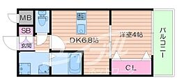 JR大阪環状線 京橋駅 徒歩7分の賃貸マンション 5階1DKの間取り