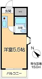 メゾンリッシュ第2小岩 ワンルームの間取図画像