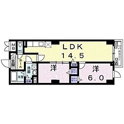 シエラ　クレスト 2階2LDKの間取り