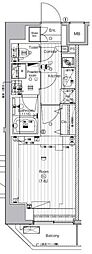 THEPREMIUMCUBEGSHIOMI 1Kの間取図画像