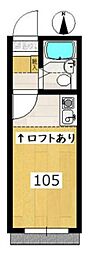 レオパレス南生田 1Kの間取図画像