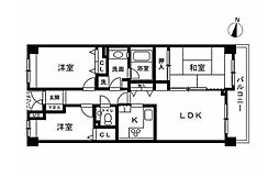 牛込南町クイーンヒルズ 3LDKの間取図画像